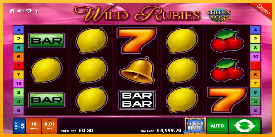 Wild Rubies Golden Nights automat për para të vërteta, foto 2