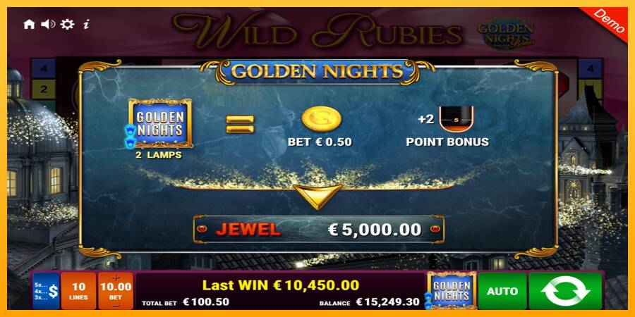 Wild Rubies Golden Nights automat për para të vërteta, foto 4