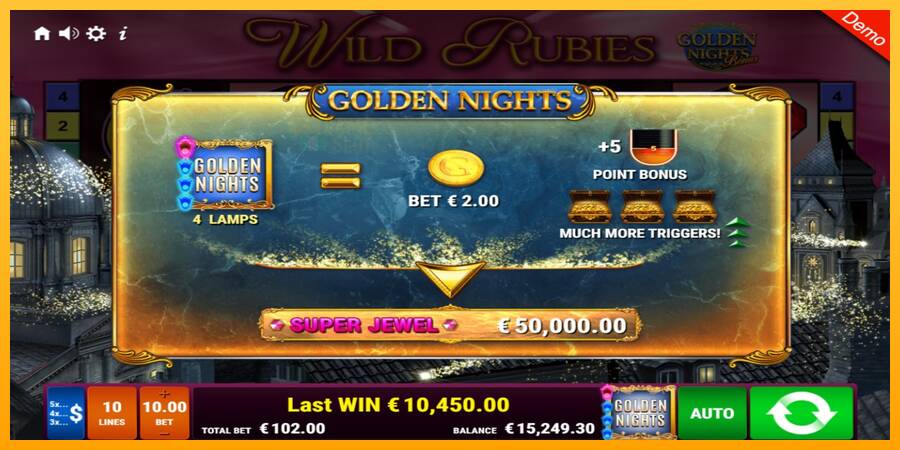 Wild Rubies Golden Nights automat për para të vërteta, foto 5