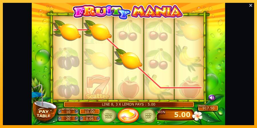 Fruity Mania automat për para të vërteta, foto 3