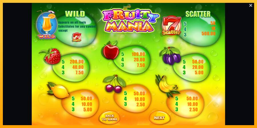 Fruity Mania automat për para të vërteta, foto 6