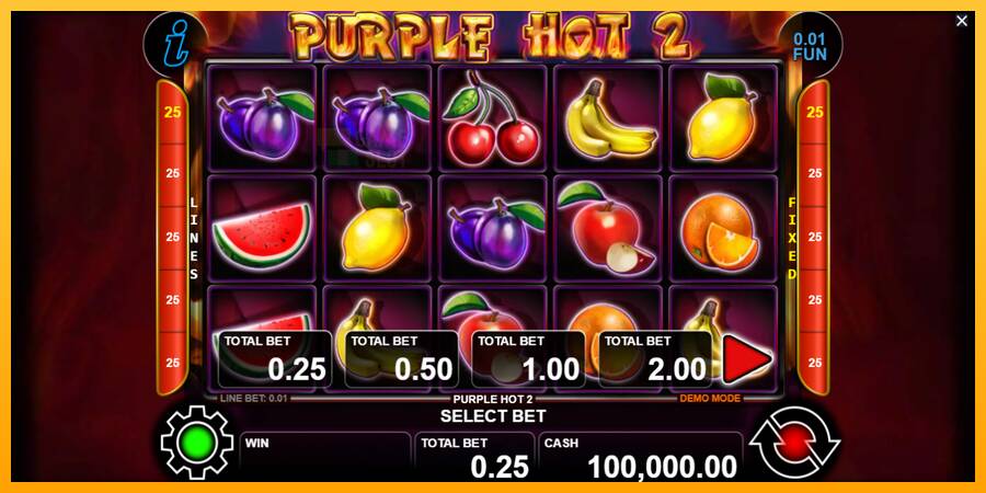 Purple Hot 2 automat për para të vërteta, foto 1