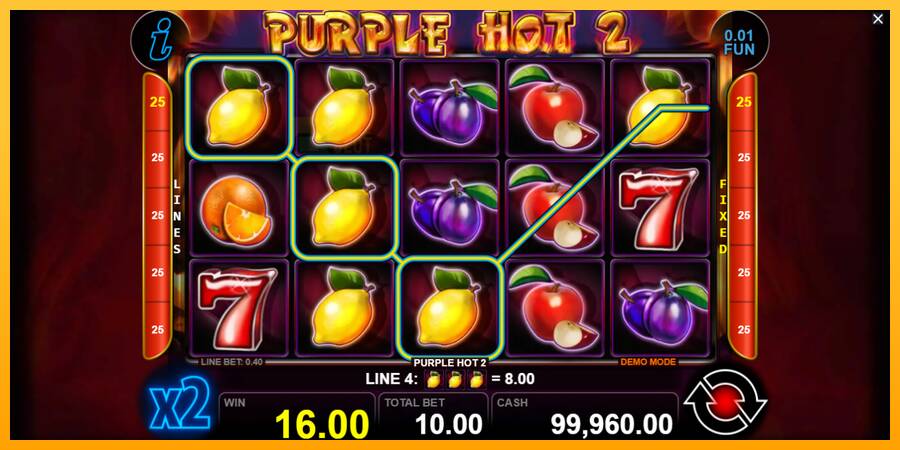 Purple Hot 2 automat për para të vërteta, foto 2