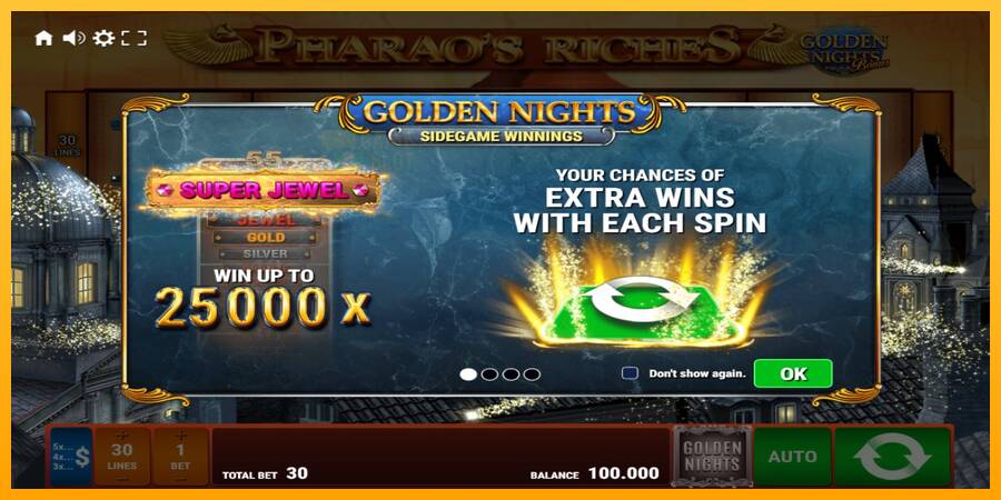 Pharaos Riches Golden Nights automat për para të vërteta, foto 1