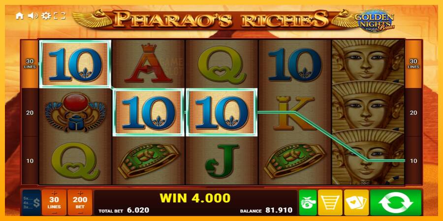 Pharaos Riches Golden Nights automat për para të vërteta, foto 3