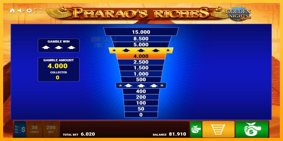 Pharaos Riches Golden Nights automat për para të vërteta, foto 4