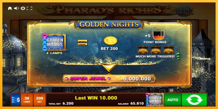 Pharaos Riches Golden Nights automat për para të vërteta, foto 7