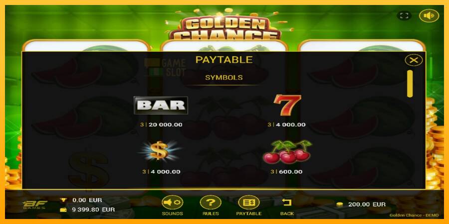 Golden Chance automat për para të vërteta, foto 3