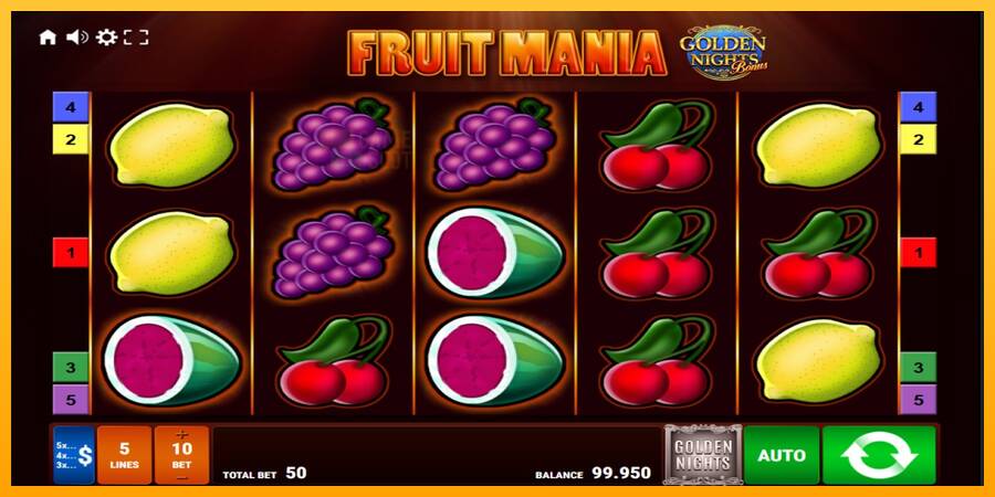 Fruit Mania Golden Nights automat për para të vërteta, foto 1