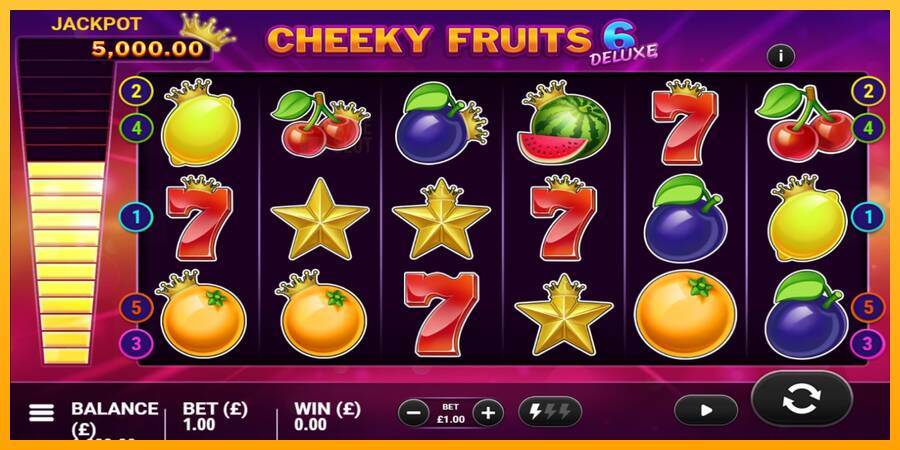 Cheeky Fruits 6 Deluxe automat për para të vërteta, foto 1