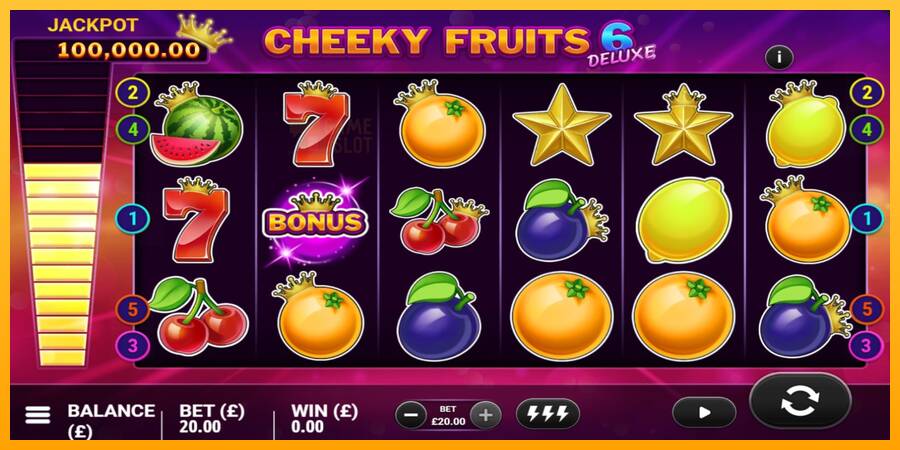 Cheeky Fruits 6 Deluxe automat për para të vërteta, foto 3