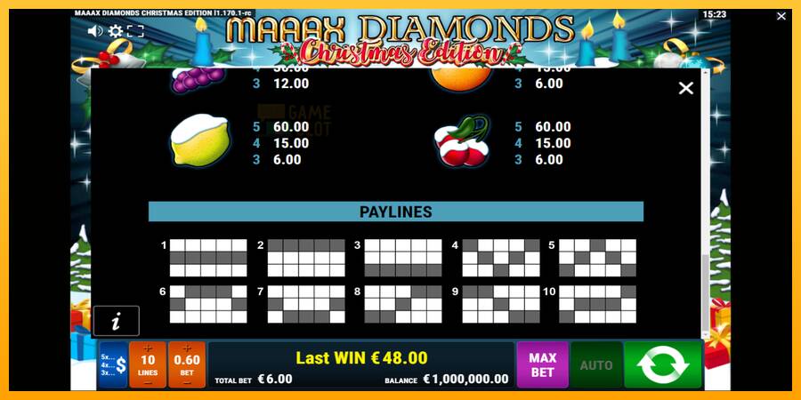 Maaax Diamonds Christmas Edition automat për para të vërteta, foto 7