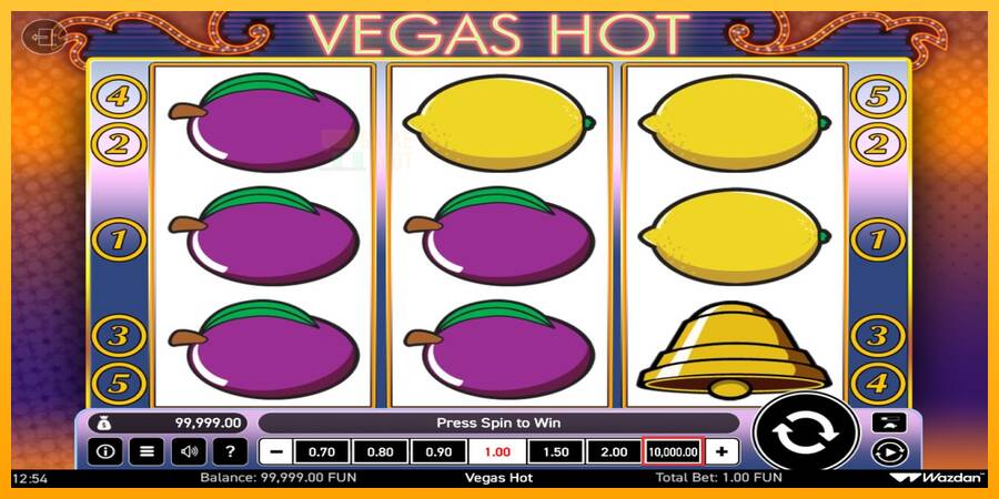 Vegas Hot automat për para të vërteta, foto 1