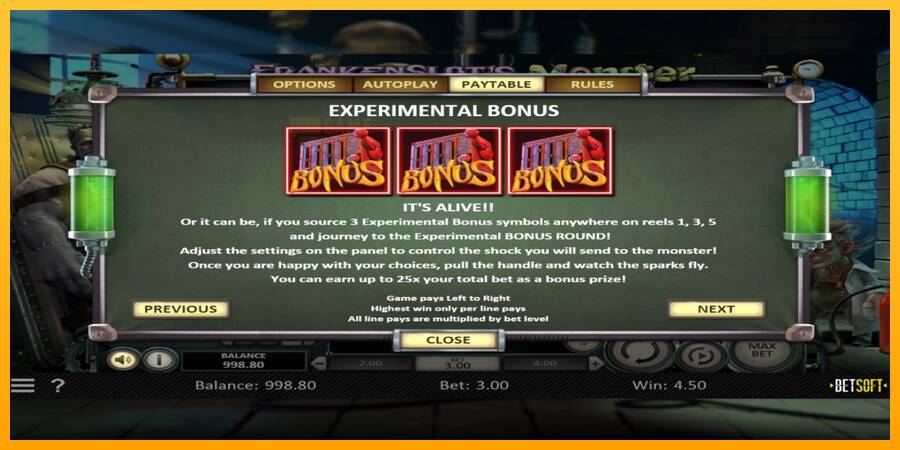 Frankenslots Monster automat për para të vërteta, foto 5