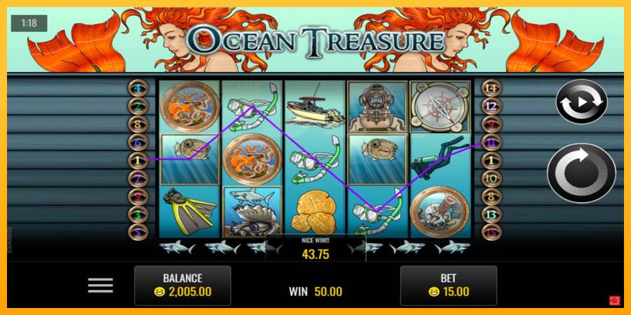 Ocean Treasure automat për para të vërteta, foto 2