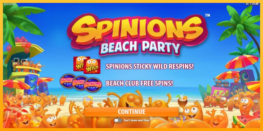 Spinions Beach Party automat për para të vërteta, foto 1