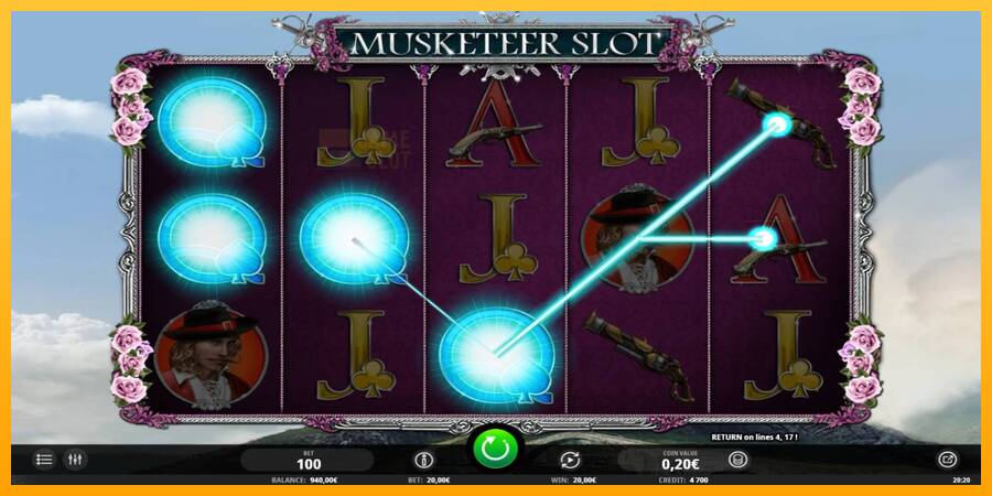 Musketeer Slot automat për para të vërteta, foto 3