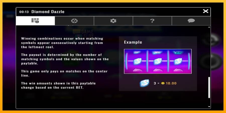 Diamond Dazzle automat për para të vërteta, foto 5