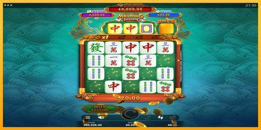 Pong Pong Mahjong Jackpots automat për para të vërteta, foto 3