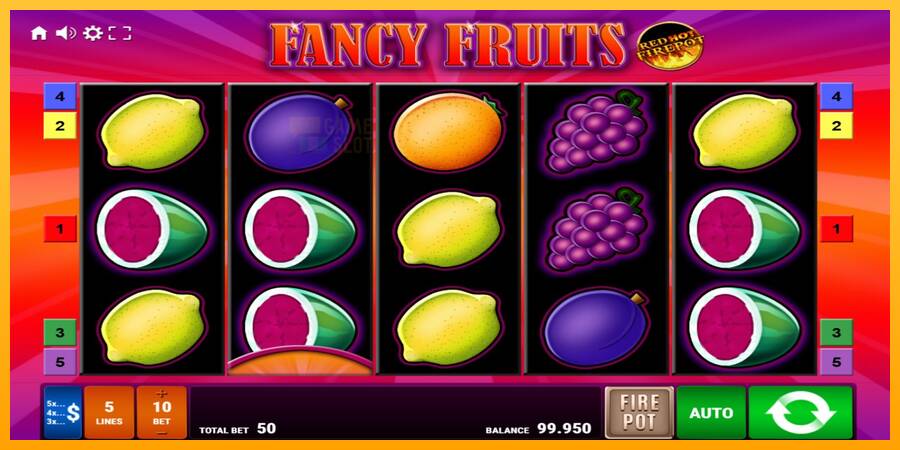 Fancy Fruits Red Hot Firepot automat për para të vërteta, foto 1