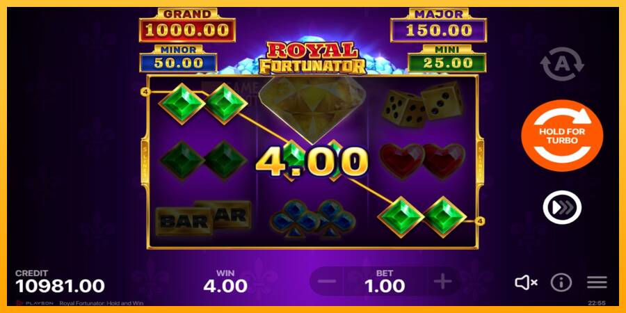 Royal Fortunator: Hold and Win automat për para të vërteta, foto 3