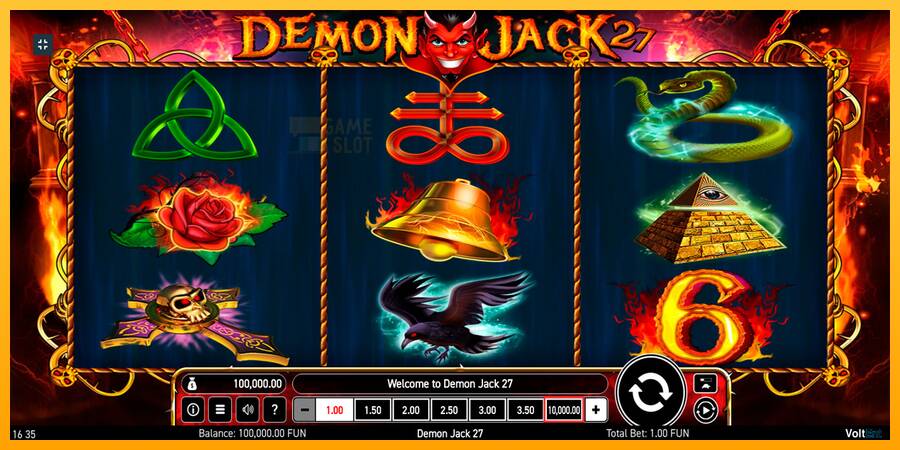 Demon Jack 27 automat për para të vërteta, foto 1