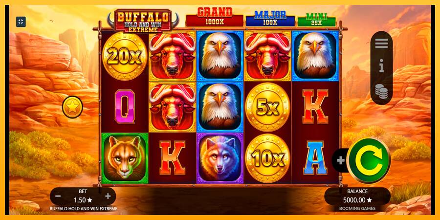 Buffalo Hold and Win Extreme automat për para të vërteta, foto 1