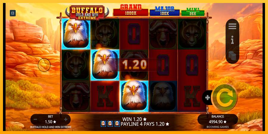 Buffalo Hold and Win Extreme automat për para të vërteta, foto 3