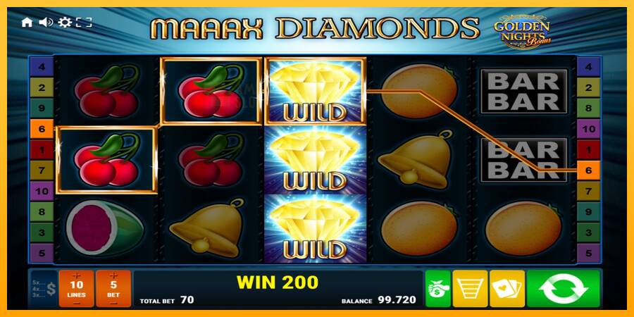 Maaax Diamonds Golden Nights automat për para të vërteta, foto 3