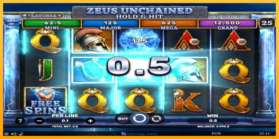 Zeus Unchained - Hold & Hit automat për para të vërteta, foto 3