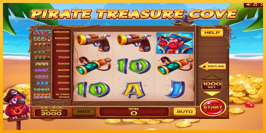 Pirate Treasure Cove 3x3 automat për para të vërteta, foto 3