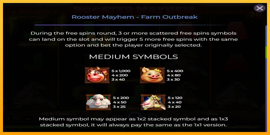 Rooster Mayhem Farm Outbreak automat për para të vërteta, foto 5