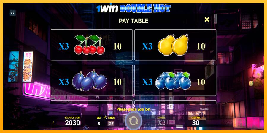 1win Double Hot automat për para të vërteta, foto 6