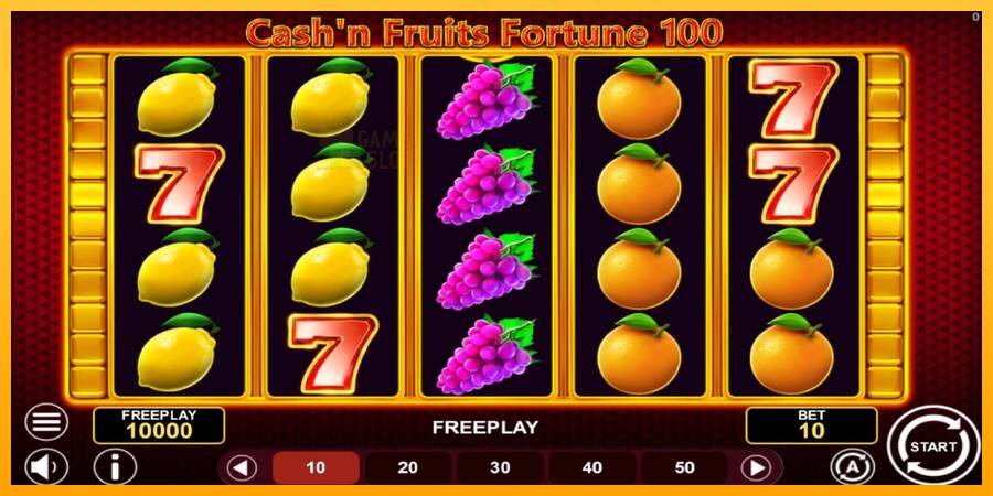 Cashn Fruits Fortune 100 automat për para të vërteta, foto 1