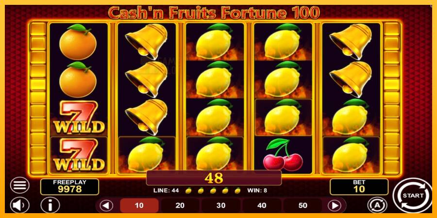 Cashn Fruits Fortune 100 automat për para të vërteta, foto 2