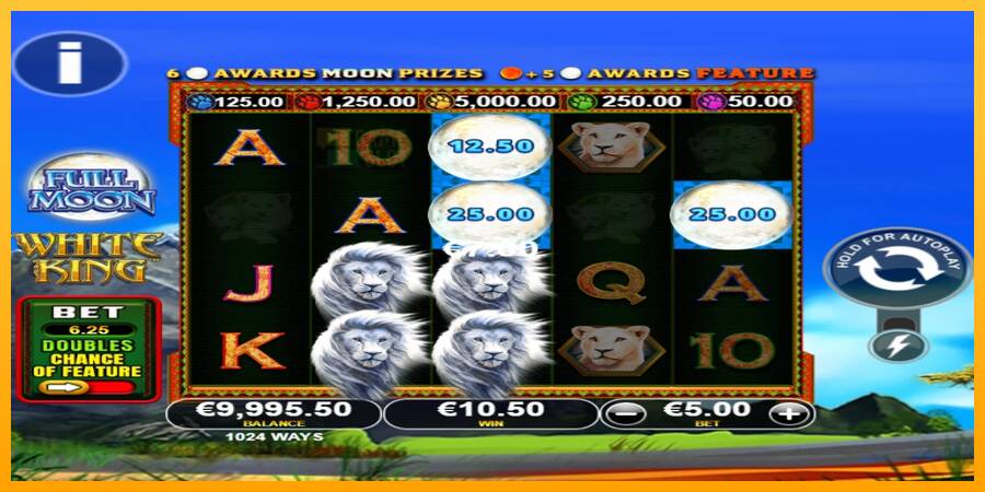 Full Moon: White King PowerPlay Jackpot automat për para të vërteta, foto 2