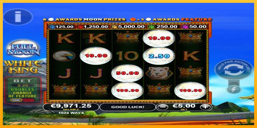 Full Moon: White King PowerPlay Jackpot automat për para të vërteta, foto 3