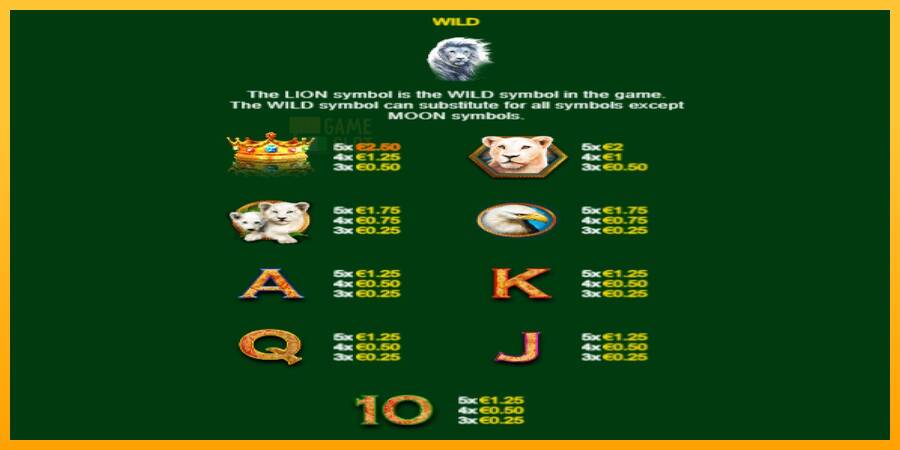 Full Moon: White King PowerPlay Jackpot automat për para të vërteta, foto 6