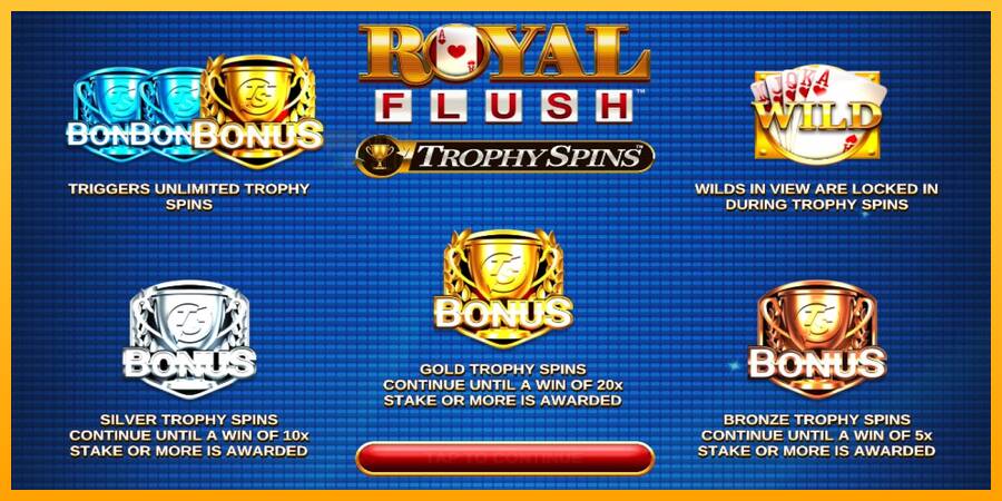 Royal Flush Trophy Spins automat për para të vërteta, foto 3