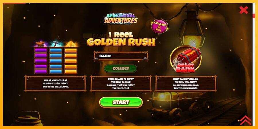 1 Reel Golden Rush automat për para të vërteta, foto 1