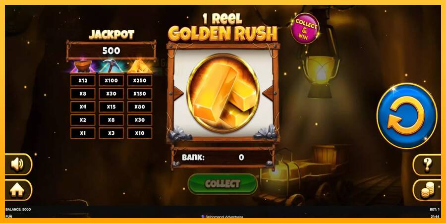 1 Reel Golden Rush automat për para të vërteta, foto 2