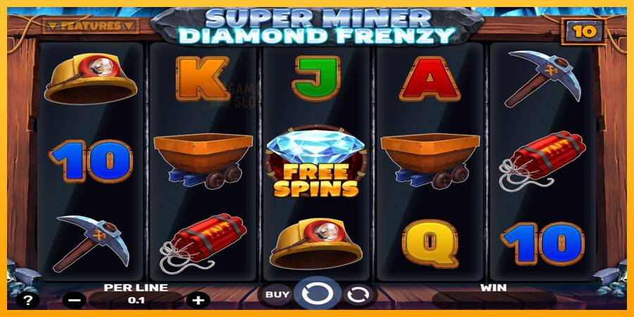 Super Miner - Diamond Frenzy automat për para të vërteta, foto 1