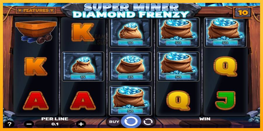 Super Miner - Diamond Frenzy automat për para të vërteta, foto 2