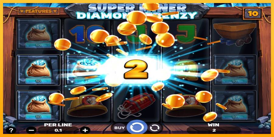 Super Miner - Diamond Frenzy automat për para të vërteta, foto 3