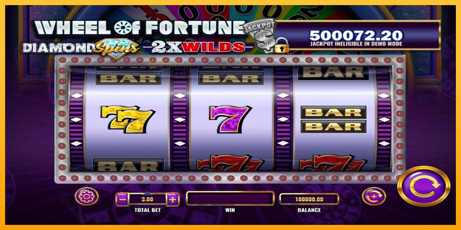 Wheel of Fortune Diamond Spins 2x Wilds automat për para të vërteta, foto 1