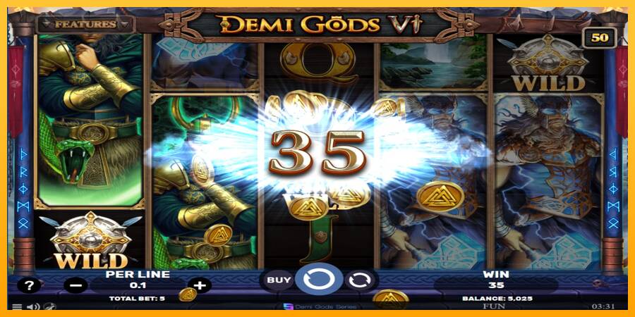 Demi Gods 6 automat për para të vërteta, foto 3