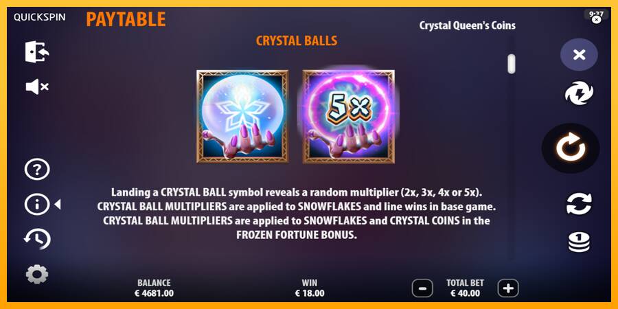 Crystal Queens Coins automat për para të vërteta, foto 6