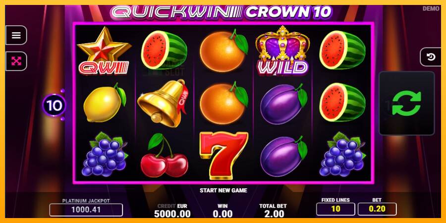 Quick Win Crown 10 automat për para të vërteta, foto 1