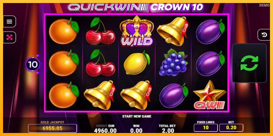 Quick Win Crown 10 automat për para të vërteta, foto 2