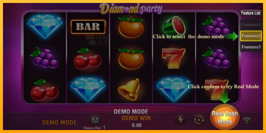 Diamond Party automat për para të vërteta, foto 2